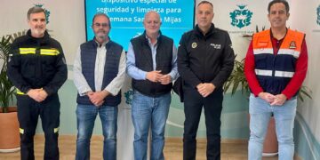 Mijas refuerza seguridad, movilidad y limpieza con un dispositivo especial para  la Semana Santa y autobús lanzadera