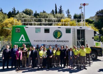 Antonio Sanz presenta en Benahavís un nuevo Puesto de Mando Avanzado para emergencias único en Europa