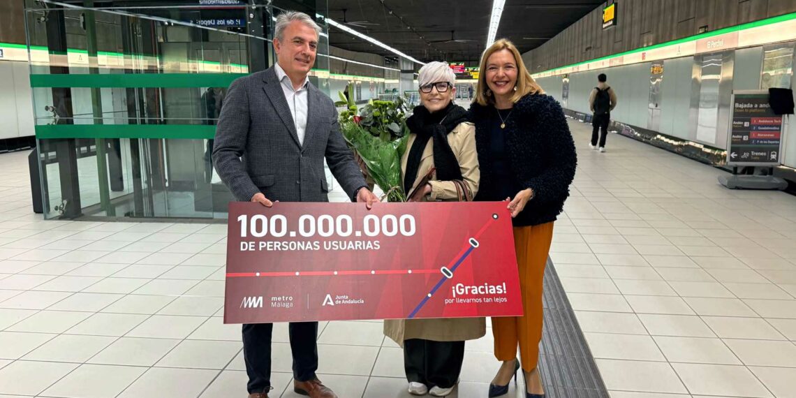 Metro de Málaga supera los 100 millones de viajeros transportados desde su puesta en servicio
