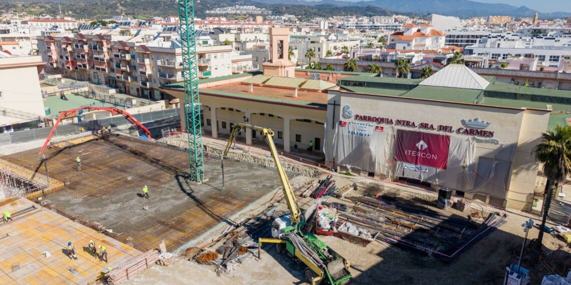 Llega a su recta final la construcción de la estructura del nuevo aparcamiento público en El Carmen, una de las actuaciones más complejas