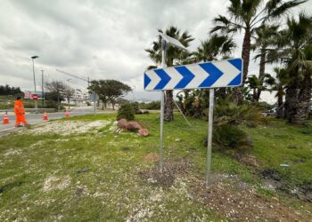 Finalizan los trabajos de mejora en la seguridad de la rotonda de ‘Las Hormigas’, en la A-7, a la altura de Arroyo Vaquero