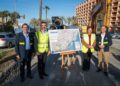 El consejero Ramón Fernández-Pacheco visita las obras de la autovía del agua entre Benalmádena y Torremolinos