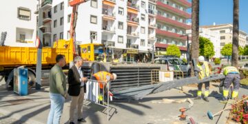 Renovado el alumbrado en la avenida Marqués del Duero con once nuevas farolas y nueve proyectores LED