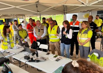 La Junta prueba la respuesta en caso de incendio forestal en un simulacro en Gaucín