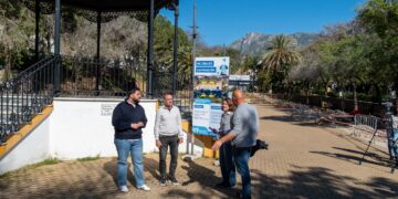 Mejorada la iluminación en el parque de La Represa para optimizar el uso y la seguridad de la plaza del Templete Antonio Gil
