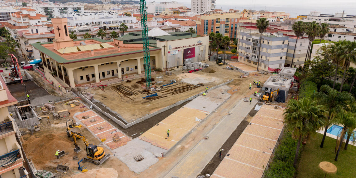 Las obras del sexto aparcamiento de 1 euro durante el día alcanzan su fase final y ya se trabaja en el interior del recinto