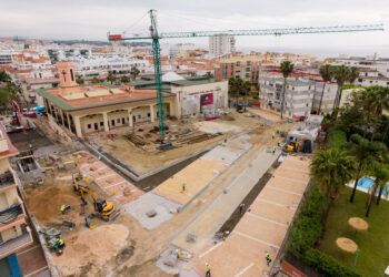 Las obras del sexto aparcamiento de 1 euro durante el día alcanzan su fase final y ya se trabaja en el interior del recinto