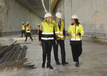 Visita a la ampliación del metro de Málaga en calle Hilera: el túnel progresa hasta los 50 metros