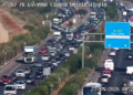 Varios kilómetros de retenciones por un accidente en la salida de la A-357 en Campanillas