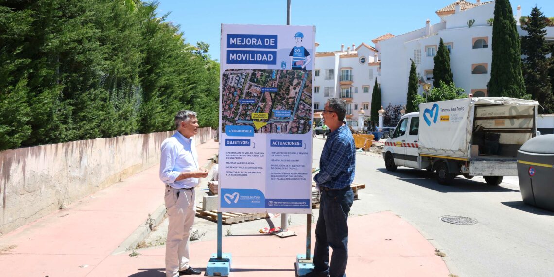 Comienzan las obras de reordenación del tráfico en la calle Edgar Neville de San Pedro Alcántara, que se convertirá en doble sentido