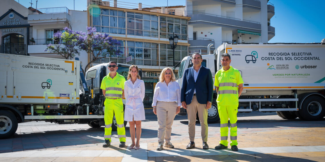 Mancomunidad y Urbaser presentan nuevos vehículos para reforzar el servicio de recogida selectiva en Fuengirola y Torremolinos