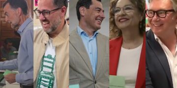 Málaga registra un ligero descenso de participación en el arranque del 17-M mientras todos los candidatos animan a votar