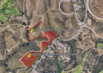 Mijas colabora con INFOCA en una nueva quema preventiva localizada en la zona alta de El Chaparral
