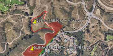 Mijas colabora con INFOCA en una nueva quema preventiva localizada en la zona alta de El Chaparral