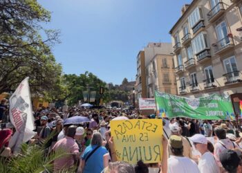 Málaga sale a la calle por la situación de la vivienda: «Ni alquileres por las nubes, ni salarios por los suelos»