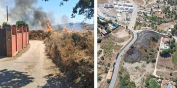 Controlado un incendio forestal declarado en Mijas