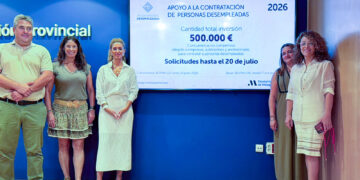 Diputación destinará 500.000 euros para seguir apoyando la contratación de personas desempleadas en la provincia