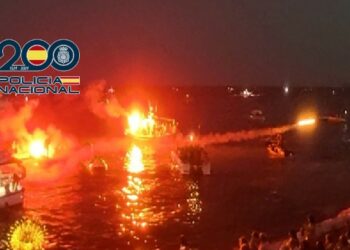 La Policía Nacional resuelve el incendio ocurrido en plena procesión de la Virgen del Carmen en Estepona