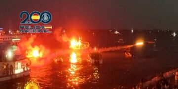 La Policía Nacional resuelve el incendio ocurrido en plena procesión de la Virgen del Carmen en Estepona