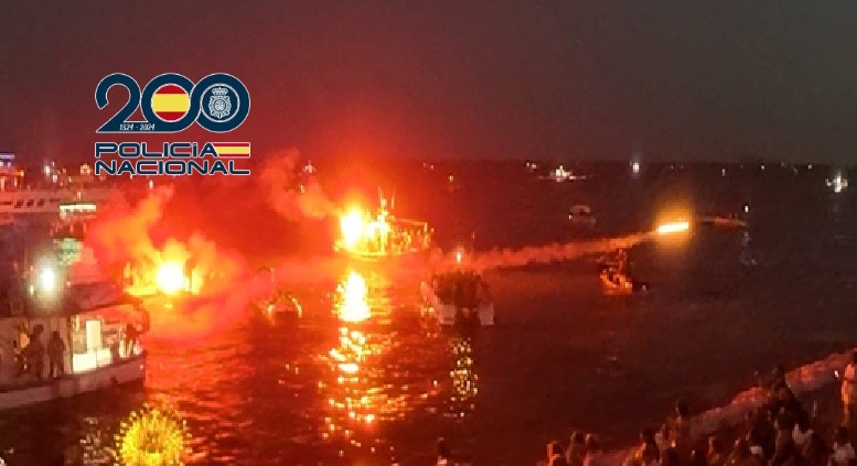 La Policía Nacional resuelve el incendio ocurrido en plena procesión de la Virgen del Carmen en Estepona