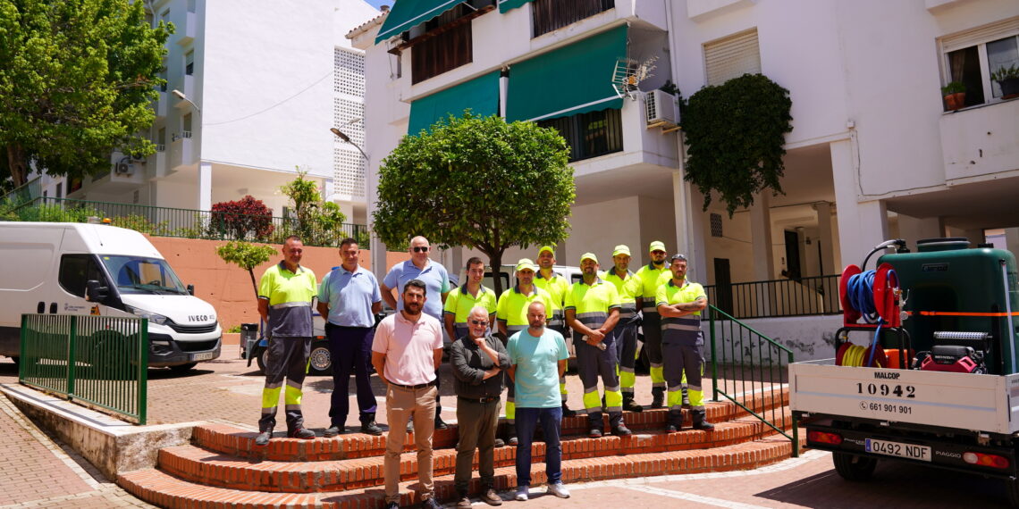 Estepona refuerza el servicio de limpieza con nuevos equipos fijos de hidrolimpieza en los barrios y extrarradio