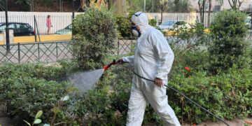 Mijas fumiga los parques Andalucía, El Abuelo y 3 de Abril dentro de la prevención del mosquito del virus del Nilo