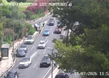 Un siniestro complica la circulación en la A-7 a la altura de Los Monteros en Marbella