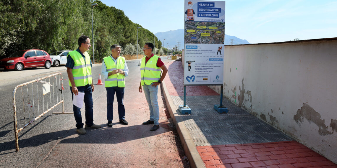 Continúan las obras de transformación de la avenida Lorenzo Morito Romero con una actuación integral que mejorará la seguridad vial y la movilidad entre San Pedro Alcántara y Benahavís