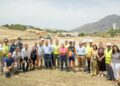 García Urbano coloca la primera piedra en la obra del futuro velódromo