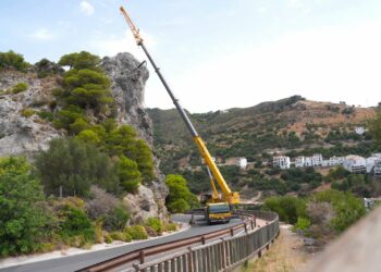 Corte temporal de la carretera A-7150 de Casares del 5 al 7 de agosto