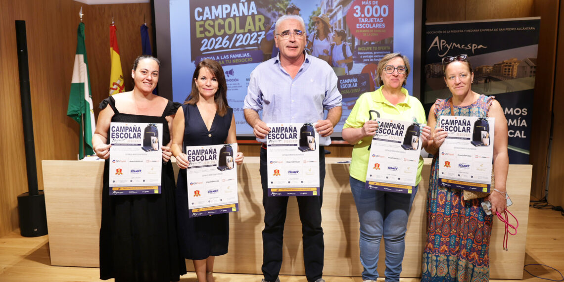 Marbella respalda un año más la campaña escolar de Apymespa para facilitar a las familias la vuelta al colegio y dinamizar el comercio local
