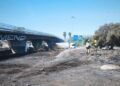 Extinguido el incendio de matorral en el arcén de la MA-20 sin daños personales