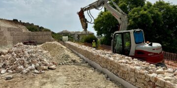 Las obras de la primera fase de la ‘Montaña del Deporte’ Fuengirola alcanzan el ecuador