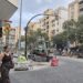 El último tramo de la prolongación del Metro de Málaga avanza con un desvío de tráfico en Eugenio Gross