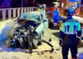 Dos heridos en una colisión frontal de madrugada entre dos turismos en la A-7 por Estepona