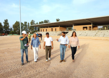 Las obras del futuro complejo deportivo de Nueva Andalucía, a más de un 50 por ciento de su ejecución
