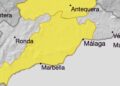 Aviso amarillo para este lunes en la Costa del Sol, Antequera y Guadalhorce por lluvias de hasta 15 litros en una hora