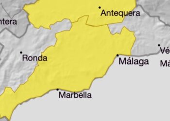 Aviso amarillo para este lunes en la Costa del Sol, Antequera y Guadalhorce por lluvias de hasta 15 litros en una hora