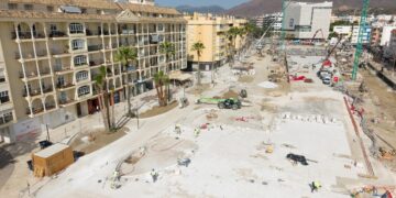 Avanza la obra del futuro bulevar con la urbanización de la cubierta del parking