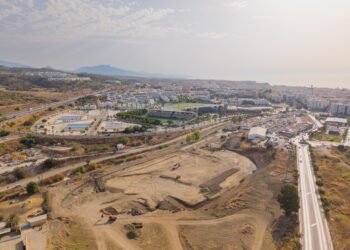A punto de finalizar los trabajos de excavación del futuro velódromo de Estepona