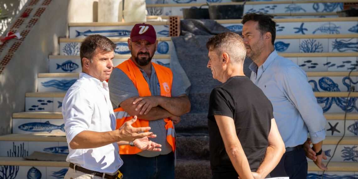 Avanza la renovación del acceso al Paseo Marítimo desde la calle Velázquez con una actuación inspirada en el mar