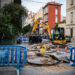 Emasa trabaja en la reparación de la red en la intersección de las calles Pedro de Quejana y Amargura tras la rotura anoche de una tubería