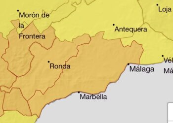 La AEMET activa el aviso naranja por lluvias en la Costa del Sol hasta las 21:59 horas