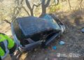 Dos heridos tras caer su vehículo por un desnivel de unos 50 metros en Málaga